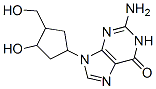 2-amino-1,9-dihydro-9-(3-hydroxy-4-(hydroxymethyl)cyclopentyl)-6H-purine-6-one Structure
