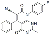 Pyrido[2,3-d]pyrimidine-6-carbonitrile,  8-(4-fluorophenyl)-1,4,7,8-tetrahydro-2-methyl-4,7-dioxo-5-phenyl-  (9CI)|