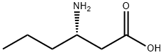 [S,(+)]-3-アミノヘキサン酸 化学構造式