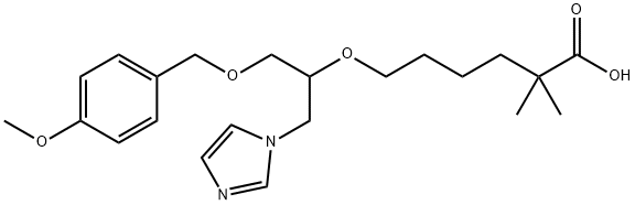 6-[2-(1H-Imidazol-1-yl)-1-[[(4-methoxyphenyl)methoxy]methyl]ethoxy]-2,2-dimethylhexanoic acid Structure