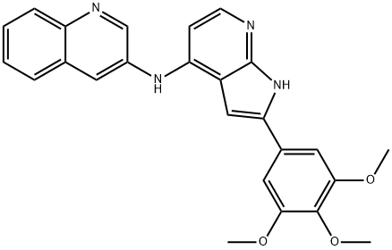 3-Quinolinamine, N-[2-(3,4,5-trimethoxyphenyl)-1H-pyrrolo[2,3-b]pyridin-4-yl]- Structure