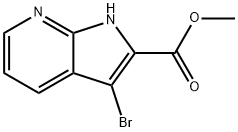 3-溴-1H-吡咯[2,3-B]吡啶-2-甲酸甲酯 结构式