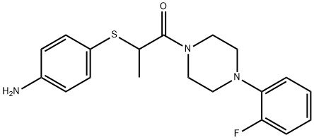 [4-({2-[4-(2-fluorophenyl)piperazin-1-yl]-1-methyl-2-oxoethyl}thio)phenyl]amine Struktur