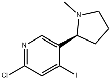 2-Chloro-4-iodo-5-[(2S)-1-Methyl-2-pyrrolidinyl]-pyridine Struktur