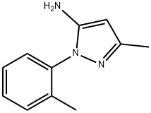 3-メチル-1-(2-メチルフェニル)-1H-ピラゾール-5-アミン 化学構造式