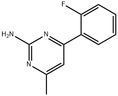 4-METHYL-6-(2-FLUOROPHENYL)PYRIMIDIN-2-AMINE 结构式