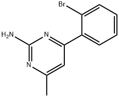 4-METHYL-6-(2-BROMOPHENYL)PYRIMIDIN-2-AMINE 结构式