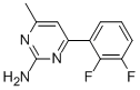 4-METHYL-6-(2,3-DIFLUOROPHENYL)PYRIMIDIN-2-AMINE 结构式