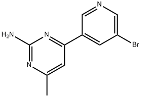 4-(5-BROMOPYRIDIN-3-YL)-6-METHYLPYRIMIDIN-2-AMINE Struktur