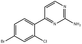 4-(2-氯-4-溴苯基)-2-氨基嘧啶 结构式