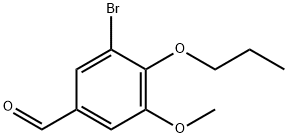 3-BROMO-5-METHOXY-4-PROPOXY-BENZALDEHYDE Structure