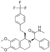 (R)-2-((R)-6,7-diMethoxy-1-(4-(trifluoroMethyl)phenethyl)-3,4-dihydroisoquinolin-2(1H)-yl)-N-Methyl-2-phenylacetaMide 化学構造式
