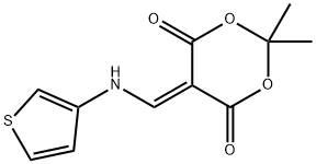 2,2-diMethyl-5-((thiophen-3-ylaMino)Methylene)-1,3-dioxane-4,6-dione Struktur