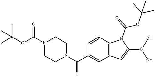 913388-55-3 2-硼-5-[[4-[(1,1-二甲基乙氧基)羰基]-1-哌嗪基]羰基]-1H-吲哚-1-羧酸-1-(1,1-二甲基乙基)酯