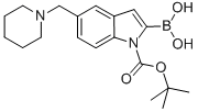 1H-Indole-1-carboxylic acid, 2-borono-5-(1-piperidinylmethyl)-, 1-(1,1-dimethylethyl) ester|2-硼-5-(1-哌啶基甲基)-1H-吲哚-1-羧酸-1-(1,1-二甲基乙基)酯