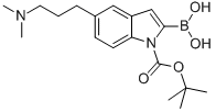 1H-Indole-1-carboxylic acid, 2-borono-5-[3-(dimethylamino)propyl]-, 1-(1,1-dimethylethyl) ester Structure