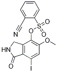 Benzenesulfonic acid, 2-cyano-, 2,3-dihydro-7-iodo-5-Methoxy-1-oxo-1H-isoindol-4-yl ester Structure