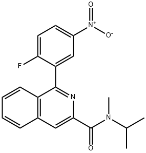 3-Isoquinolinecarboxamide,  1-(2-fluoro-5-nitrophenyl)-N-methyl-N-(1-methylethyl)- Struktur