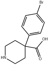 4-(4-ブロモフェニル)ピペリジン-4-カルボン酸 化学構造式