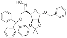 苄基2,3-O-异亚丙基-6-O-三苯甲基-5-酮基-Α-D-呋喃甘露糖苷5-肟, 91364-14-6, 结构式