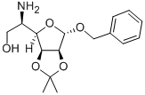 苄基5-氨基-5-脱氧-2,3-O-异亚丙基-Α-D-呋喃甘露糖苷, 91364-19-1, 结构式