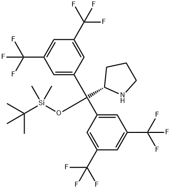 S-2-[bis[3,5-bis(trifluoroMethyl)phenyl][[(1,1-diMethylethyl)diMethylsilyl]oxy]Methyl]-Pyrrolidine Structure