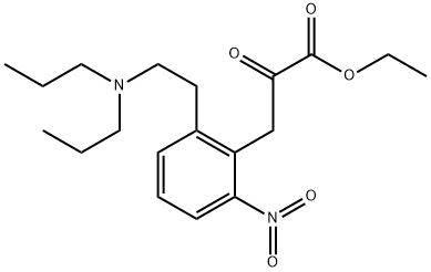 2-[2-(二丙基氨基)乙基]-6-硝基苯基丙酮酸乙酯 结构式