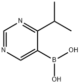 4-イソプロピルピリミジン-5-ボロン酸 化学構造式