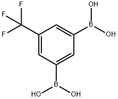 5-(TRIFLUOROMETHYL)BENZENE-1,3-DIBORONIC ACID 98 化学構造式