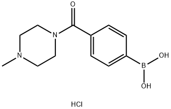 4-(4-METHYLPIPERAZINE-1-CARBONYL)PHENYLBORONIC ACID, HCL 化学構造式