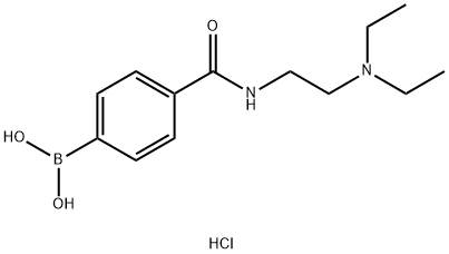 4-(2-(DIETHYLAMINO)ETHYLCARBAMOYL)PHENYLBORONIC ACID, HCL Structure