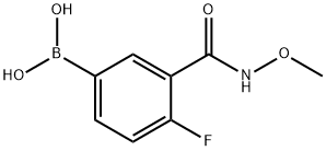 N-甲氧基-5-硼-2-氟苯甲酰胺, 913835-47-9, 结构式