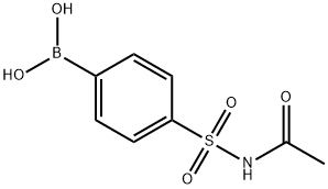4-(N-乙酰基磺酰胺)苯基硼酸 结构式