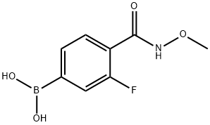 3-FLUORO-4-(METHOXYCARBAMOYL)BENZENEBORONIC ACID 97 Struktur
