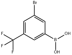 3‐ブロモ‐5‐(トリフルオロメチル)フェニルボロン酸 化学構造式