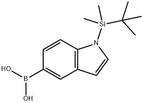 1-TBDMS-吲哚-5-硼酸 结构式