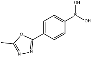 4-(5-甲基-1,3,4-噁二唑-2-基)苯基硼酸, 913835-70-8, 结构式