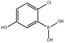 2-氯-5-羟基苯基硼酸,913835-71-9,结构式