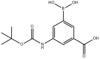 3-AMINO-5-CARBOXYBENZENEBORONIC ACID, N-BOC PROTECTED 98 Struktur