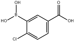 5-カルボキシ-2-クロロフェニルボロン酸 化学構造式