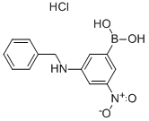 3-(苄基氨基)-5-硝基苯基硼酸盐酸盐 结构式