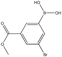 3-BROMO-5-(METHOXYCARBONYL)BENZENEBORONIC ACID 96 Structure