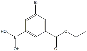 3-硼-5-溴苯甲酸乙酯, 913835-88-8, 结构式