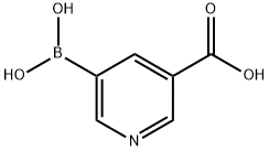 5-カルボキシピリジン-3-ボロン酸 化学構造式