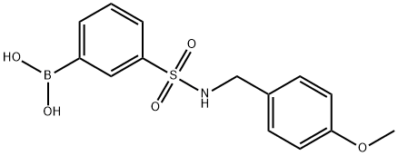 3-[N-(4-METHOXYBENZYL)SULFAMOYL]PHENYLBORONIC ACID 化学構造式