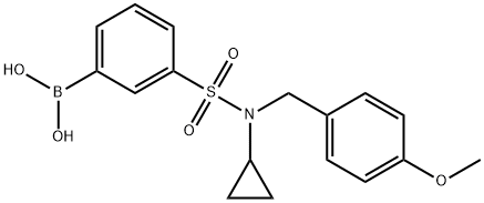 3-[N-CYCLOPROPYL-N-(4-METHOXYBENZYL)SULFAMOYL]PHENYLBORONIC ACID Structure