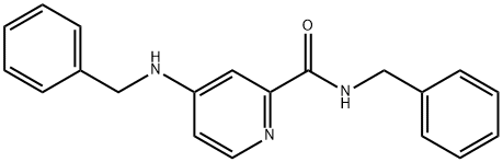 N-BENZYL-4-(BENZYLAMINO)PICOLINAMIDE 化学構造式