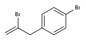 2-Bromo-3-(4-bromophenyl)prop-1-ene 结构式
