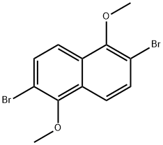 2,6-ジブロモ-1,5-ジメトキシナフタレン 化学構造式