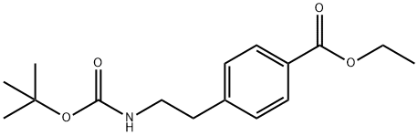 Benzoic acid, 4-[2-[[(1,1-diMethylethoxy)carbonyl]aMino]ethyl]-, ethyl ester Structure